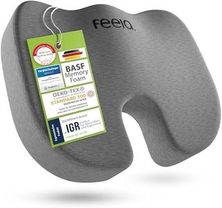 feela.® Coussin de siège orthopédique [3 degrés de dureté] – Coussin de siège Ergonomique pour Chaise de Bureau, etc. – Réduit la Douleur, améliore Le Confort d'assise et soulage Le Coccyx (Dur)