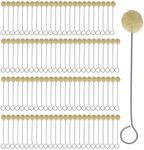 TCP Global Wool Daubers Ball Brush (Pack of 100) - Applicator Tool for Leather Dye, Dying, Staining, Crafting, DIY Crafts Projects, Gluing, Contact Cement, Shoe Shine Polish - Daub, Swab, Wipe, Spread