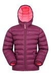 Mountain Warehouse Seasons Padded Kids Jacket - Water Resistant & Lightweight Insulated Rain Coat for Boys & Girls - Great for Spring Summer, School or Travelling Berry 9-10 Years