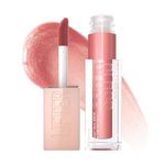 Maybelline New York Smooth And Non-sticky Lifter Gloss - Moon | Tinted Lip Gloss With Hyaluronic Acid for Hydrated & Plump Lips | Non-Sticky application | Long-lasting Fuller & Lifted Look | 5.4ml