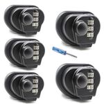 Trigger Lock 3 Digit Combination Gun Lock Compatible with Pistols Hand Gun Rifles BB Gun Shotguns (5pcs)