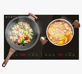 2 Zone Electric Hot Plate Cooker 1800w+1000w Double Hob Portable Table Top Hob Kitchen Stove