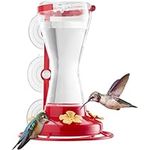 Twinkle Star Window Hummingbird Feeder Suction Cup, Window Mount, 20fl.oz, 4 Feeding Ports, Hummingbird feeders for Outdoors Hanging with S Hook, Hummingbird Feeder Gift, Garden Decor, incl.S Hook