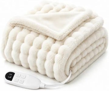 Heated Blanket Throw 72x84 Couch & Bed, Soft Flannel Electric Blanket
