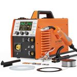 HITBOX 6 in 1 MIG Welder Gas 250A 240V LED Digital MIG Welding Machine Flux Solid Wire MIG ARC Lift TIG Inverter Welders, Aluminum Weldable(MIG250)
