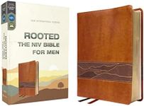 Rooted: The NIV Bible for Men, Leathersoft, Brown, Comfort Print