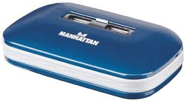 Manhattan 7-Port USB 2.0 Ultra Hub, Plug and Play C Windows and Mac compatible (161039)