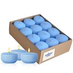 Horizon - Unscented 24 Piece Floating Candles for Parties | 2" Dripless and Smokeless Floating Candles with 5 Hours Burning Time for Centerpieces at Wedding, Pool, Home Decor | Blue