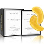 MATKAS Korean Gold Under Eye Patches for Dark Circles and Puffiness, Wrinkles - Retinol + Hyaluronic Acid + Collagen + Niacinamide, Under Eye Mask Puffy Eyes Treatment for Women Eye Gel Pad Skin Care