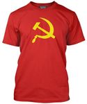 Hammer and Sickle CCCP Soviets Men's Unisex T-Shirt - red Large