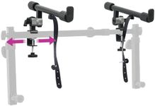 Liquid Stands 2 Tier Keyboard Stand Attachment - Arms Only - Adjustable Electric Digital Piano Stand for 54 - 88 Key Music Keyboards & Synths - Double Stand Extender for Square Tube Z Style Stands