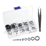 PATIKIL Fishing Rod Repair Kit 0.13-0.74in, 100Pcs 10 Size Ceramic Guides Ring Replacement Fishing Pole Eyelet Repair for Saltwater Freshwater, Black