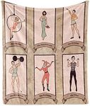 Ambesonne Circus Throw Blanket, Vin