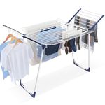 APEXCHASER Clothes Drying Rack, Foldable Laundry Rack with Sock Clips, Indoor/Outdoor for Towels,Clothes,Dress