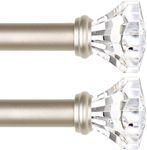 KAMANINA 2 Pack Curtain Rods for Wi