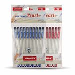 UNOMAX Geltron Pearl 20 (10 Blue & 10 Red) | Professional Ergonomic Design for Daily Use, Exam-Friendly | Fast-Flowing Ink, Writing Precision, Budget-Friendly,