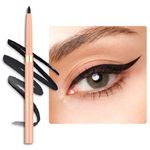 Oulac Black Eyeliner Eyeliner Waterproof Smudge Proof, Retractable Eye Liner Pen, Smooth and Creamy Eye Makeup for Precision Application Vegan & Cruelty-Free, 01 Noir