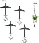 Alovexiong 4 Pack Carbon Steel Plasterboard Ceiling Hooks Spring Toggle Wing Bolts Hanger Wall Ceiling Installation Cavity Wall Fixing Anchors Ceiling Hook Heavy Duty Swag Hanging Plants