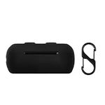 kwmobile Silicone Cover Compatible with Skullcandy DIME 3 - Case Cover Stick-On Skin with Clip - Black