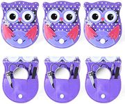 Spove Owl Design Manicure Set Nail Care Grooming Kits for Girls Teens Pack of 6 sets Purple