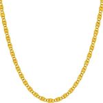 Lifetime Jewelry 3mm Diamond Cut Scroll Necklace for Women and Men 24k Real Gold Plated (16)