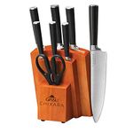 Ginsu 07138 Chikara Signature Series 8 Piece Cutlery Set, Toffee Block