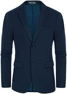 Mens Elegant Sports Coats Jackets Fashion Suit Blazers for Wedding Bridegroom Light Navy