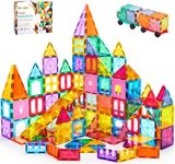 OugerToy Magnetic Building Tiles for Kids,104PCS Educational Magnetic Stacking Blocks, Magnets Construction Toys,STEM Toys Christmas Toy Gift for Toddlers,Kids Boys and Girls 3 4 5 6 7 8 9+Year Old