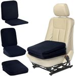 HOMBYS Adjustable Car Booster Seat for Short Drivers, 3 Heights for Different People, Adult Car Seat Cushions for Driving, Supportive Car Seat Pad for Lower Back Pain Relief-No Sagging