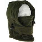 DNA Cold Weather Carp Fishing Fleece Lined OD Green Adjustable Snood with Face Guard