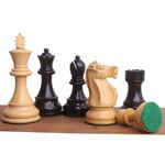RoyalChessMall - 1972 Championship Fischer Spassky Chess Pieces Set - Triple Weighted Ebony Wood & Boxwood