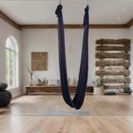 Streetup India® Aerial Swing/Yoga Hamock With 20 Feet Long Fabric With Carabiner and Ring (Neavy Blue)