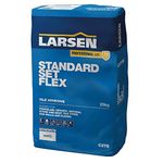 Nassboards – Larsen Pro Standard Set Flex – Wall & Floor Tile Adhesive – Indoor & Outdoor Approved – 20 Kg Flexible Porcelain Tile Adhesive - Frost Resistant & Durable