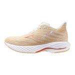 Mizuno Womens Women's Wave Rider 28 Running Shoe, Pristine-spicy Orang, 7.5
