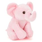 Zappi Co Elsa the Pink Elephant Plush Toy (15cm) - Soft, Cuddly, 100% Recycled - Colourful Trunk Friend for Girls Boys Newborn Gift