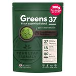 Greens Powder - Made in UK with 37 superfoods - 300g High Dosage servings - Vegan Gluten free Greens Powder- daily vitamins, probiotics for gut health - with KSM-66® Ashwagandha and Lions Mane