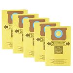 Replacement Vacuum Bags for Shop Vac 5-8 Gallon Type E/Type H - 5 Pack Canister Paper Dust Bags for Shop Vac Type E 90661 906-61 9066100 / Type H 90671 9067100 90661, 9066100, 906-61,90671,9067100