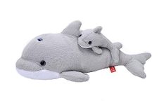 Wild Republic Mom and Baby Dolphin, Stuffed Animal, 14 inches, Gift for Kids, Plush Toy, Fill is Spun Recycled Water Bottles, 12"