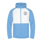 MANCHESTER CITY FC Official Gift Boys Shower Jacket Windbreaker White 12-13 Years