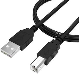 USB Printer Cable Cord to Computer Compatible with HP OfficeJet Pro 9025 9015 8740 8210 8020 8025 8035 7740 7110 6230 5740 5255 4650 4630 3830, Canon, Dell, Epson, Lexmark, Xerox, Samsung (10FT)