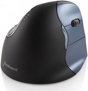 Evoluent VM4RW Vertical Mouse for Right Hand – Ergonomic Mouse Wireless USB, Helps Reduce Carpal Tunnel, Adjustable Speed & Programmable Buttons, Vertical Ergonomic Wireless Mouse, Gaming & Office Use