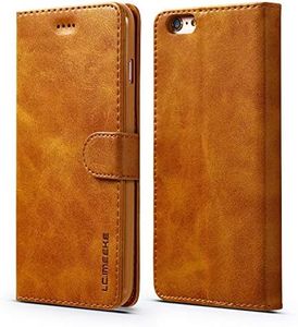 ZTOFERA Leather Case for iPhone 5 5S SE,Ultra Slim [Magnetic Closure] Retro Vintage TPU Folio Flip Wallet Stand with [Card Slots] Cover for iPhone 5/5S/SE - Brown