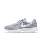 NIKE Women's Tanjun Sneaker, Wolf Grey White Barely Volt Bl, 4.5 UK