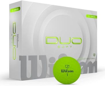Wilson Duo Soft Golf Balls – Green, 12-Pack, World's Softest Feel, High-Energy Core, Straighter Flight