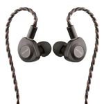 syeindunce Kefine Delci 10mm DLC + PU Diaphgram Dynamic Driver in-Ear Monitor Headphones, HiFi Wired Earbuds, 1DD IEMs CNC in-Ear Earphones with Powerful Bass (3.5mm), Small, Black