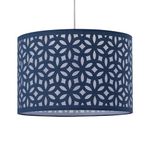 firstchoicelighting Navy Blue Pendant Shade, Easy Fit Ceiling Lightshade, Modern Cut Out Design, Diameter 25cm