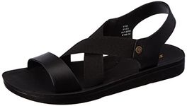 Bata Women's AERIAL SANDAL FLAT (5616506_BLACK_5 UK)