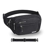 CXWMZY Waist Pack Bag Fanny Pack for Men&Women Hip Bum Bag with Large Capacity Waterproof Adjustable Strap Suitable for Outdoors Workout Traveling Casual Running Hiking Cycling Dog Walking Fishing (Extender Belt Black)