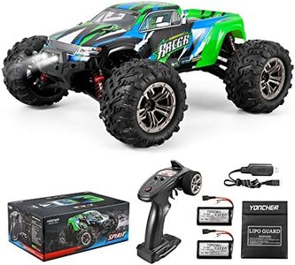 YONCHER YC200 Macchina Telecomandata Professionale, 1:16 4×4 Auto Camion Telecomandato, 45+ Kmh 2.4GHz RC Car Crawler con 2 batterie, 55+min Play Time regalo di Natale per adulti e bambini