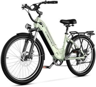 Cybervelo 1000 Peak Electric Bike for Adults,up 80 Miles Removable Battery Ebike, 26" Electric E Bike with 7-Speed,Adult Electric Bicycles for Commute Beach Snow Womens All Terrain